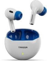 TRIGGR Rizz with 40H Playback, Spherical Design, 13mm Drivers, Rich Bass, Fast Charging Bluetooth  (Arctic Snow, In the Ear)