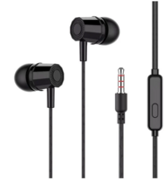 Kratos KR E02 Thump Ear Wired Earphone with Mic, warranty (Black)