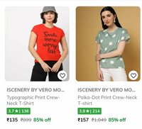 85% Off On VERO MODA Women's Top : 135 Starting