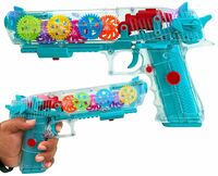 Toyshine Concept Musical and 3D Lights Kids Transparent Gun, Toy for 2 to 5 Year Kids Baby Toy, Multi Color (1 Unit),Gun Toy