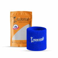Cockatoo Wrist Band for Men and Women - Gym, Badminton, Workout (Pack of 1, Blue)