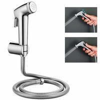 Chrome Finish Health Faucet | ABS Hand Spray with 1.25m Hose & Wall Hook – High Pressure Bathroom Jet Spray