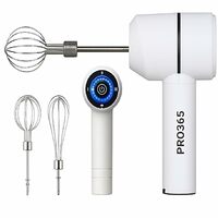 PRO365 Wireless Electric Hand Mixer | 3 Speeds | Long Lasting Rechargeable Battery | Cordless Blender | Egg Yolk Accessory | 2 Stirring Mesh for Baking & Cooking Included |