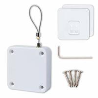 Punch-Free Automatic Sensor Door Closer, Multifunctional With Steel Drawstring for Residential/Commercial Bedroom/Room/Storm (1 Pack White)