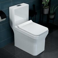 Plantex Platinum Ceramic Commode/S Trap One Piece Western Toilet/Rim Washdown Flush Commode with Soft Close Toilet Seat Cover (White)