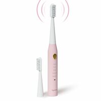 Lifelong Rechargeable Toothbrush for Adults - Smart Brush with 5 Cleaning Modes & Smart Auto Shut-Off - Waterproof Electronic Toothbrush - 2 Electric Heads, 500mAh Long-Lasting Battery (Pink, LLDC135)