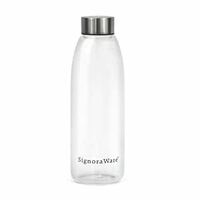 Signoraware Frost Fire Borosilicate Glass Bottle | Airtight & Leakproof | Heat Resistant | Sleek Frosted Design | Ideal for Water, Juice & Detox Drinks | Home, Office & Outdoor Use (1 Ltr | Clear)