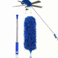 Hallstatt 2025 Upgraded Long Handle Microfiber Feather Ceiling Duster for Dust Cleaning Extendable Pole 30-100 Inch for Cleaning High Cobweb Stick High Ceiling Fan - Navy Blue 