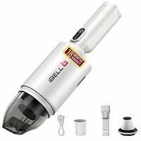 IBELL Cordless Car Vacuum Cleaner, 7KPa Suction Power, Portable Handheld Vacuum for Car & Home, HEPA Filter, Brush Head, Rechargeable (Model: Airforce)