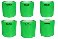 UV Protected 260 GSM Round Green Colour Plants Grow Bags Suitable for Terrace and Vegetable Gardening (Size: 6X6, Pack of 6)