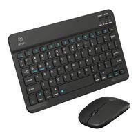 pTron Keyvo KW4 Wireless Keyboard & Mouse Combo Set, Ultra-Slim Keyboard w/ 78 Keys, Multimedia Keys, BT Mouse w/ 1600 DPI Precision Optical Sensor, Compatible with Tablets/Smartphones/PC (Black)