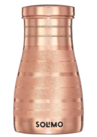 Solimo Copper Water Pot | Bedside Pot with Glass | Lining Finish |950 ml