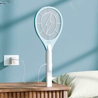 Lifelong Rechargeable Electric Mosquito Racket | Electric Fly Swatter | Mosquito Bat | Mosquito Killer Racket | USB Charging, White