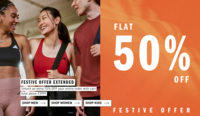 Adidas Festive Offer - Flat 50% Off + Extra 15% Off on Order Rs 3999