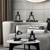Street27® 4pcs Decorative Abstract Thinker Men Statue showpiece Set | Home Decor Items