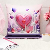 STITCHNEST Gift for Boyfriend Girlfriend Husband Wife Couples Girls Boys Printed Jute Cushion Cover, Set of 1 (16x16 Inches)