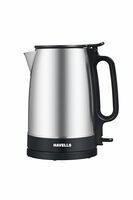 Havells Vesta Kettle | Large 1.7 Litre | 2000 Watts | 360° Cordless Control | Wide Mouth for Easy Use | Dry Boil Sensors | Overheat Protection | Auto Shut-Off | Premium SS Body | Black/Silver