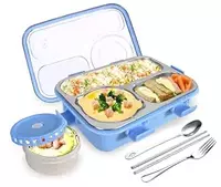 Lunch Box 3 Compartment Leak-Proof BPA Free Stainless Steel, Lunch Box