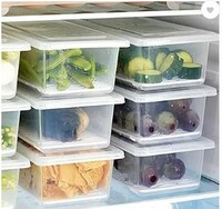 Flipkart SmartBuy 5pcs Fridge Storage Basket Set | 1.5L Plastic Containers for Fruits, Veggies & Dry Fruits