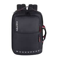 Gear Workspace 18 Ltrs Hybrid Briefcase Laptop Backpack (Black-Red), One Size (BKPWRPHYD0101)