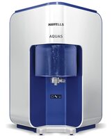 Havells AQUAS Water Purifier (White and Blue), RO+UF, Copper+Zinc+Minerals, 5 stage Purification, 7L Tank, Suitable for Borewell, Tanker & Municipal Water