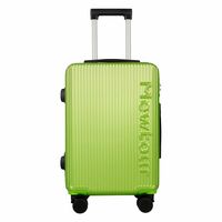 Mewtour 20 Inch Green ABS Zippered Luggage Set, Lightweight with Telescopic Handle, 360° Spinner Wheels, TSA Lock Hard Suitcase