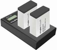 DIGITEK Platinum Dual Port Li-ion LCD Battery Charger with 2 Nos of 1250mAh Capacity LP E17 Li-ion Battery Combo Pack (DPUC-014 D E17) Camera Battery Charger (Black, White)