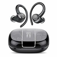 TAGRY Wireless Sports Earbuds Bluetooth 5.3,48H Playtime Bluetooth Ear Phones with CVC 8.0 Mic,Stereo Bass Over Ear Bud with Earhooks,LED Display,IP6 Waterproof for Workout/Running