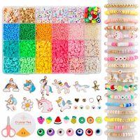 Yelofesh Unicorn Bracelet Making Kit for Girls, Jewellery Making Kit for Kids DIY Clay Bead Set Making, Toys for Girls Age 6-12 Years Old Multicolor