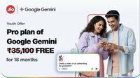 Jio Google offer: Pro plan of Google Gemini FREE
for 18 months
