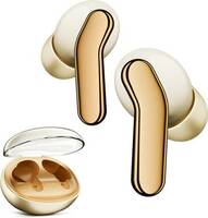 Mivi Duopods I6, 55Hrs PT, HD Call, Fast Charging, 3D Sound, 9EQ Modes App Supp, IPX4 Bluetooth  (Beige, True Wireless)