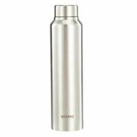  Solimo Stainless Steel Water Bottle | BIS-Approved | 900ml (Silver Steel Finish)