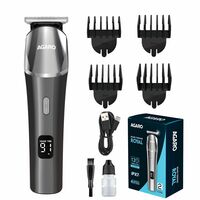 AGARO Royal Beard Trimmer | Metal Body | 120 min Use | Fast Charge | 4 Combs | Silver**