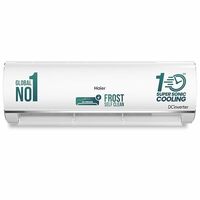 Haier 1.5 Ton 5 Star Triple Inverter Split AC (4850 W, Copper, 7 in 1 Convertible, 4-Way Swing, Frost Self Clean, HD Filter, Cools at 60°C, 20 Mtr. Air Throw - HSU18K-PYSS5BN-INV, White)