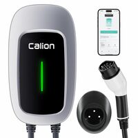 Calion 22kW EV Charger | 32A, 3 Phase, 5m TPU Cable | LED | Smart App, Wi-FI, BT | IP65 | 10+ Advanced Safety Features | Emergency Switch, Anti-Theft | Upto 5-Yr Warranty