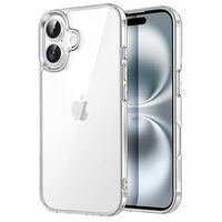 Sample at 99 - TechTrendz Design for iPhone 16 Case Anti Yellowing Slim Shockproof Cover Compatible with iPhone 16 6.1 Inch - Tansparent Clear