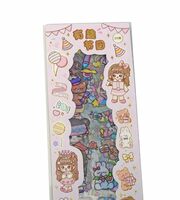 Crackles Vinyl Cartoon Stickers for Gifting to Kids Girls and Boys for Art and Craft and Diary Decoration, Pack of 2 Pad containing 20 Sheets in Each pad (Random Cartoon Theme)