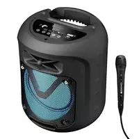 ZEBRONICS Sound Feast 90 10W Output, Portable Wireless Speaker with Bluetooth v5.0, TWS, 6.3mm with Wired Mic, USB, mSD, AUX, Mobile Holder and RGB Lights