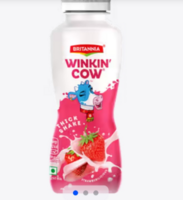 Britannia Winkin Cow Strawbericious Thick Milkshake Pet Bottle 108 x 2