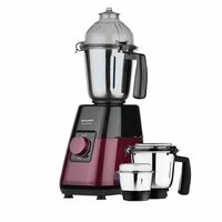 SHARP Mixer Grinder 1000 Watts Powerful Copper Motor I 3 Speed + Pulse I 3-Jar I Auto Cut-Off I Leakproof And Airtight Lid I Stainless Steel Blade I 2024 Model Em-G101N-M I Maroon