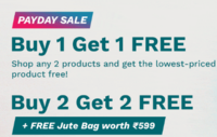 Pilgrim Payday Sale : Buy 1 Get 1 Free or Buy 2 Get 2 Free + Free Jute Bag 