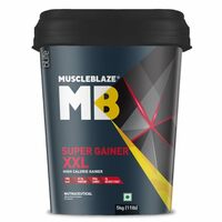 MuscleBlaze Super Gainer XXL Powder, Chocolate (50 Servings, 5kg / 11lbs)