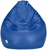  Solimo XXXL Faux Leather Bean Bag Cover Without Beans (Blue)
