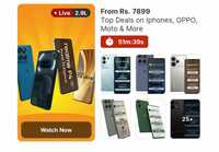 (liveshop+) extra Rs 500 coupon win on iphones, OPPO, moto, vivo, nothing & more smartphones 