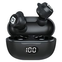 Portronics Harmonics Twins S5 Smart TWS in Earbuds with LED Display, 15Hrs Playtime, Bluetooth 5.3V, Music & Game Modes, Low Latency, Ipx4 Water Resistant, Voice Assistant, Type C Fast Charging(Black)