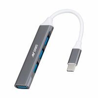 Ant Esports AEC410 4 in 1 Ports USB C Hub, 3.0 USB Port Expander, USB Extender, USB C Hub Multiport Adapter, USB Multiport Charger, Laptop USB Port Expander, Multiple Port 1x3.0+3x2.0_Grey