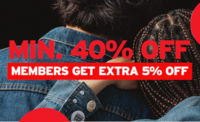 Levis  - Redtab Member Sale - Min 40% Off + Extra 5% Off 