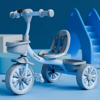 Lifelong Kids Tricycle with Eva Wheels, Bell and Storage Basket - Blue (LLKTC06)
