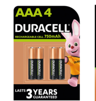 Duracell Plus Rechargable AAA 750 mah Batteries (location specific)