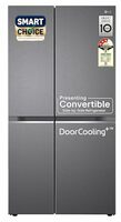 LG 650 L, 3 Star, Smart Inverter Compressor, Convertible, Door Cooling+, Frost Free Double Door Side by Side Refrigerator